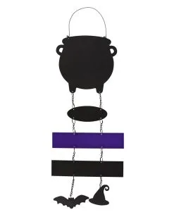 Karneval Universe Store -Karneval Universe Verkäufe all witches welcome hexenkessel haengeschild 30cm halloween horror und hexen dekoration witchy halloween decoration 53409 2