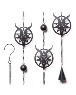 Baphomet Metall Windspiel Hängedeko 5 Baphomet Metall Windspiel Hängedeko -Karneval Universe Verkäufe baphomet metall windspiel halloween und gothic haengedeko alchemy england baphomet wind chime 52746