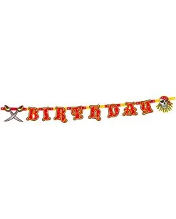 Red Pirate Buchstaben-Girlande 5 Red Pirate Buchstaben-Girlande -Karneval Universe Verkäufe buchstaben girlande red pirate geburtstags accessoire fuer seeraeuber happy birthday girlande piraten party dekoration 21729 3