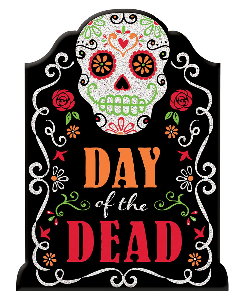 Day Of The Dead Schild Mit Glitzer Schrift 1 Day Of The Dead Schild Mit Glitzer Schrift