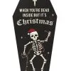 "Dead Inside Coffin" Cryptmas Wandbild In Sargform