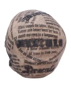 Dracula Totenkopf Mit Bram Stoker Zitaten -Karneval Universe Verkäufe dracula totenschaedel mit bram stoker zitaten vampir totenkopf gothic deko halloween tischdeko 50770 03