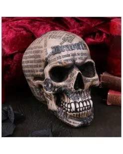Dracula Totenkopf Mit Bram Stoker Zitaten -Karneval Universe Verkäufe dracula totenschaedel mit bram stoker zitaten vampir totenkopf gothic deko halloween tischdeko 50770 05