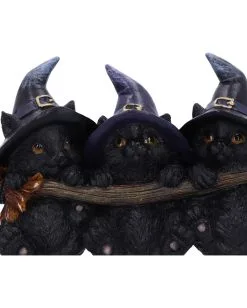 3 Kätzchen Mit Hexenhut Als Schlüsselbrett 9 3 Kätzchen Mit Hexenhut Als Schlüsselbrett -Karneval Universe Verkäufe drei hexen kaetzchen als schluesselbrett witches helpers key hanger halloween wohnaccessoire 52694 04