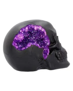 Geode Totenschädel Mit Violettem Gothic Glitter -Karneval Universe Verkäufe geode totenkopf mit violetten gothic glitzer geode skull with purple gothic glitter 39526 06
