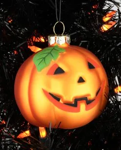 Halloween Jack O'Lantern Glas Christbaumkugel Ø7,6cm 7 Halloween Jack O'Lantern Glas Christbaumkugel Ø7,6cm -Karneval Universe Verkäufe halloween kuerbis glas weihnachtskugel halloween und horror weihnachtsdeko jack o lantern pumpkin hanging ornament 54760 4