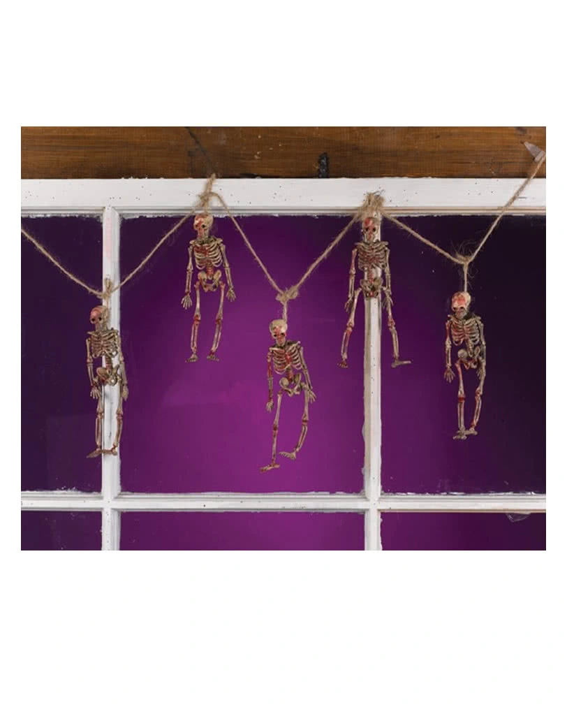 Halloween Skelett Girlande 182cm 2 Halloween Skelett Girlande 182cm – Bild 2