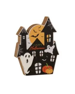 Haunted House Aufsteller Happy Halloween 12cm