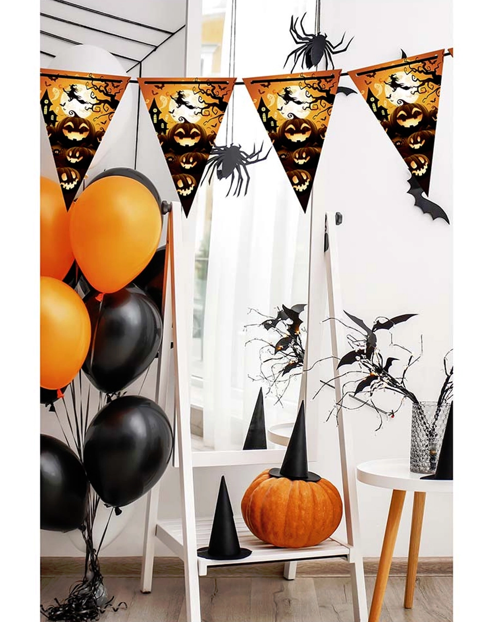 Wimpel Girlande Happy Halloween Kürbis 3m 3 Wimpel Girlande Happy Halloween Kürbis 3m – Bild 3