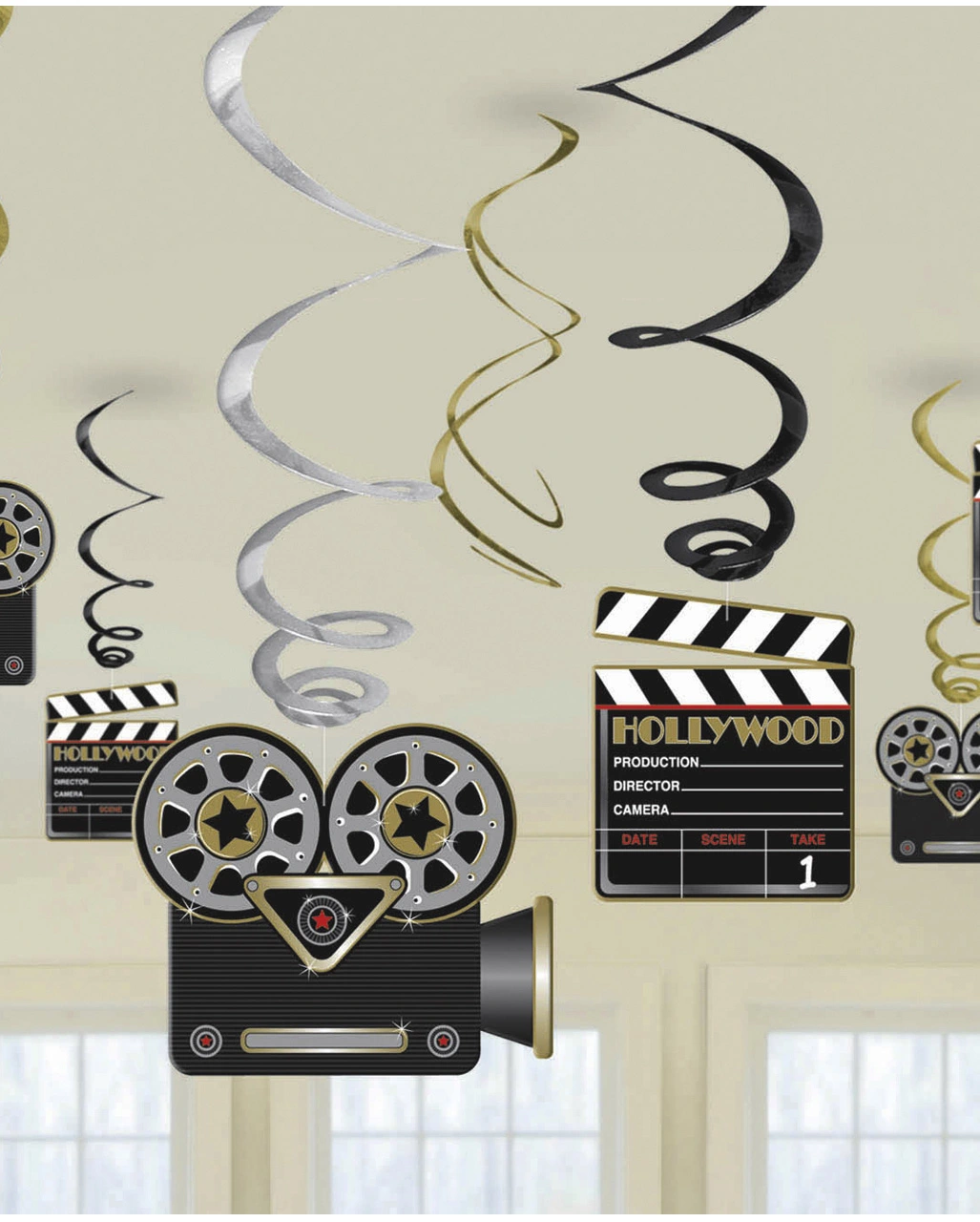 Hollywood Swirl Hängedekoration 12-teilig 2 Hollywood Swirl Hängedekoration 12-teilig – Bild 2