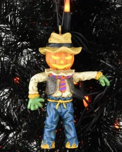 Kürbis Vogelscheuche Christbaumkugel 9,5cm -Karneval Universe Verkäufe kuerbis vogelscheuche weihnachtskugel halloween und horror weihnachtsdeko scarecrow ornament 54755 6