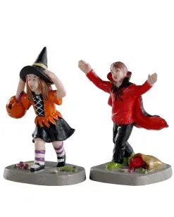 Lemax Spooky Town - Erschrockene Halloween Kids 2er Set