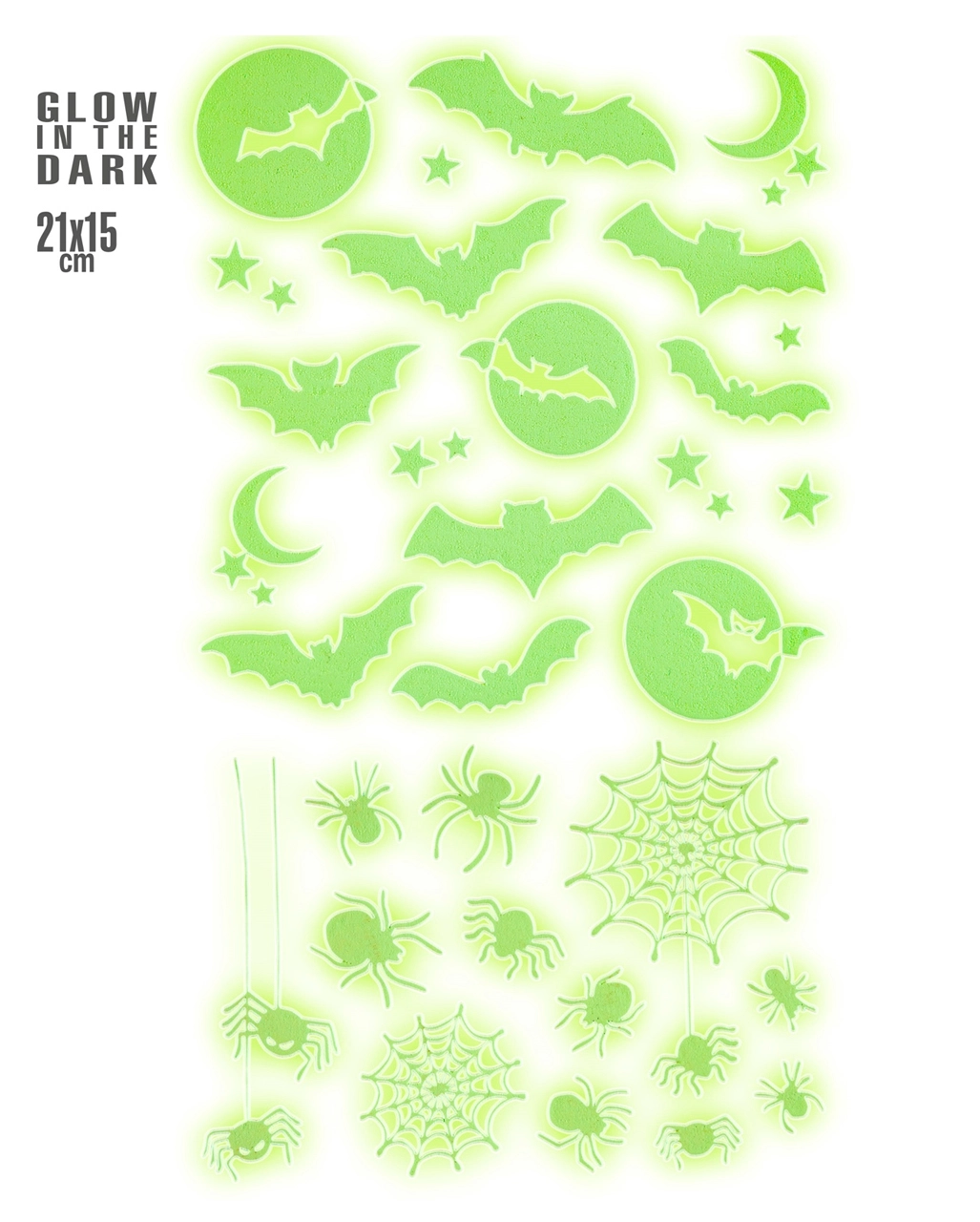 Leuchtende "Fledermäuse & Spinnen" Halloween Sticker 2 Leuchtende "Fledermäuse & Spinnen" Halloween Sticker – Bild 2