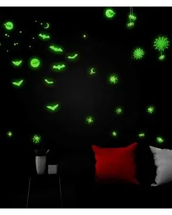 Leuchtende "Fledermäuse & Spinnen" Halloween Sticker 5 Leuchtende "Fledermäuse & Spinnen" Halloween Sticker -Karneval Universe Verkäufe leuchtende halloween sticker fledermaeuse und spinnen glow in the dark halloween sticker bats and spiders 51726 03