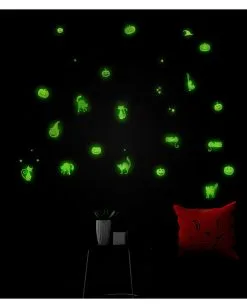 Leuchtende "Kürbisse & Katzen" Halloween Sticker -Karneval Universe Verkäufe leuchtende halloween sticker kuerbisse und katzen glow in the dark halloween sticker pumpkin and cats 51727 03