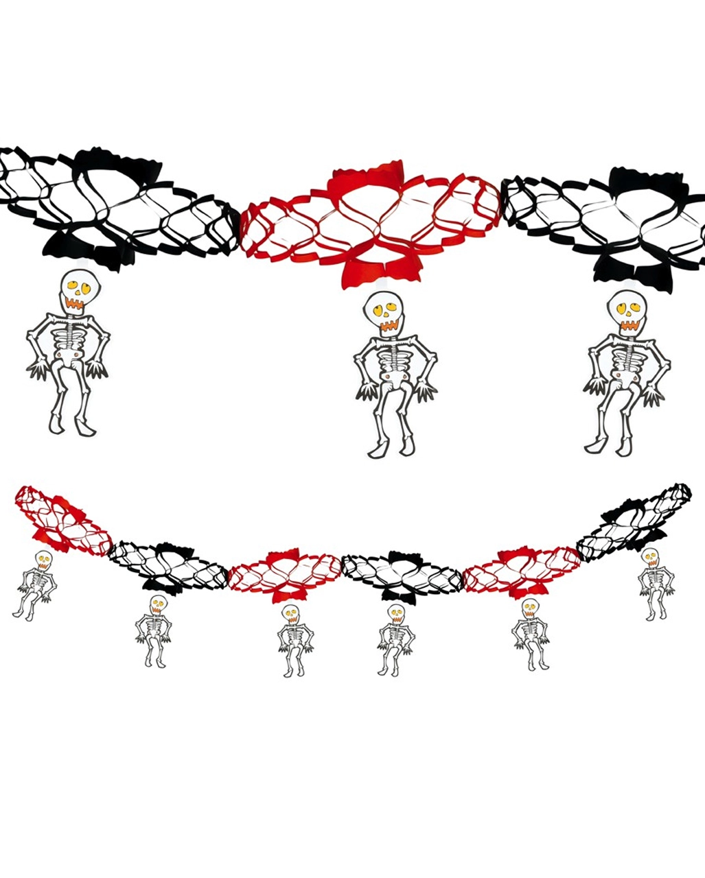 Girlande Mit Skeletten 200cm 2 Girlande Mit Skeletten 200cm – Bild 2