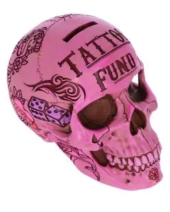 Pinke Tattoo Fund Totenschädel Spardose -Karneval Universe Verkäufe pinke tattoo fund totenkopf spardose pinke tattoo fund money box totenschaedel geschenkartikel 54552 06