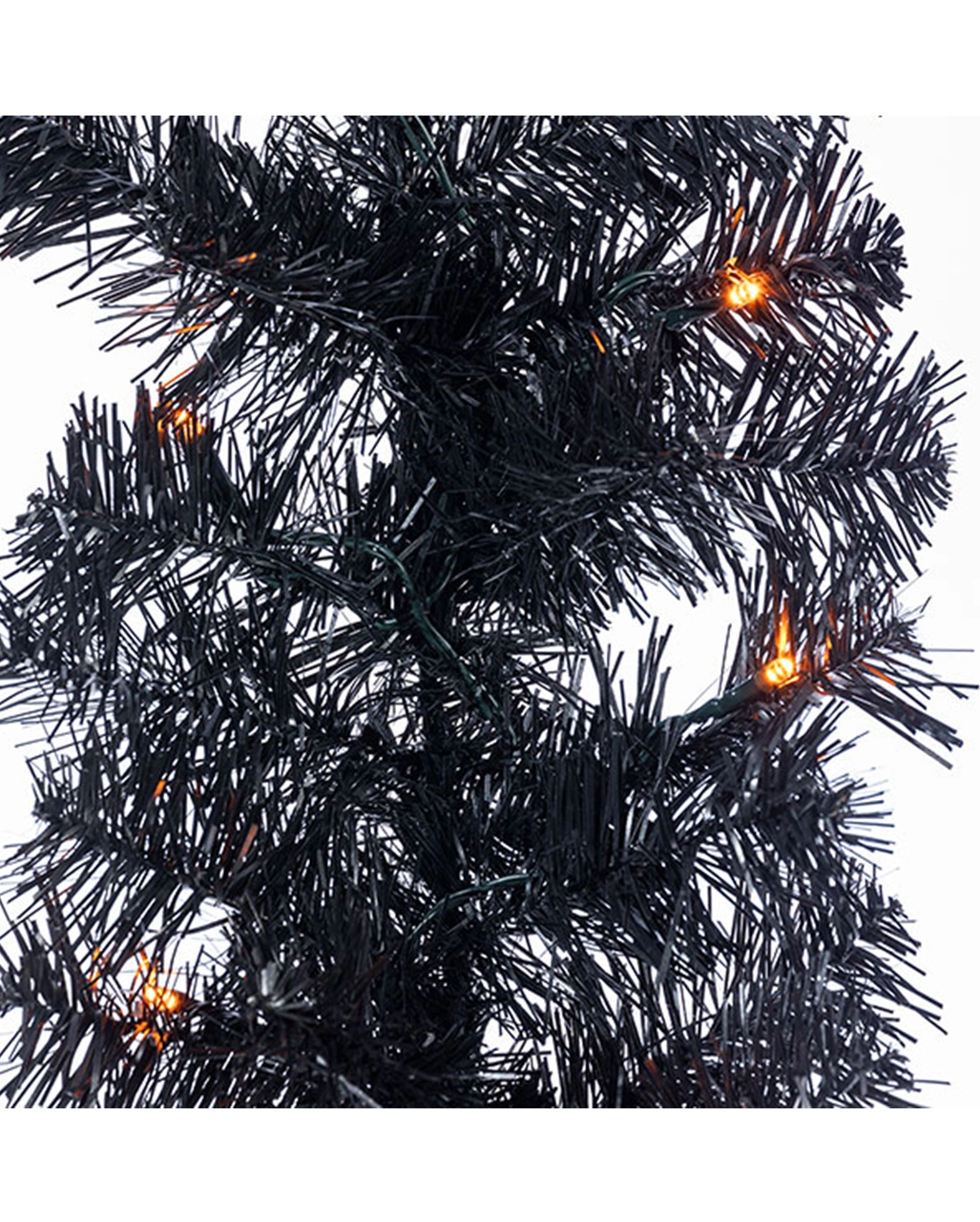 Halloween Girlande Mit LED´s Schwarz-orange 183cm 2 Halloween Girlande Mit LED´s Schwarz-orange 183cm – Bild 2