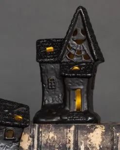 Beleuchtete Glitzer Spukendes Geisterhaus Deko -Karneval Universe Verkäufe spooky glitter geisterhaus deko mit led spooky glitter light up haunted house halloween spukhaus deko 53049 3