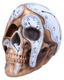 Die Zeit Vergeht Uhren Schädel 17,5cm -Karneval Universe Verkäufe time goes by uhren schaedel 175cm time goes by clock skull die zeit vergeht totenkopf gothic deko 53997 3