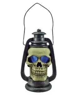 Totenkopf Laterne Mit LED Licht 15cm -Karneval Universe Verkäufe totenkopf laterne totenschaedel lampion halloween lampe horror licht halloween dekoration horror artikel skull lantern 18233 03