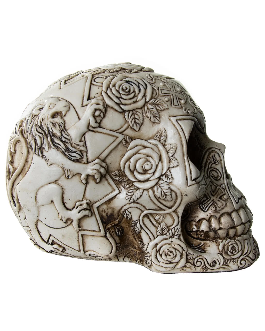 Totenkopf Mit Rosendesign 2 Totenkopf Mit Rosendesign – Bild 2