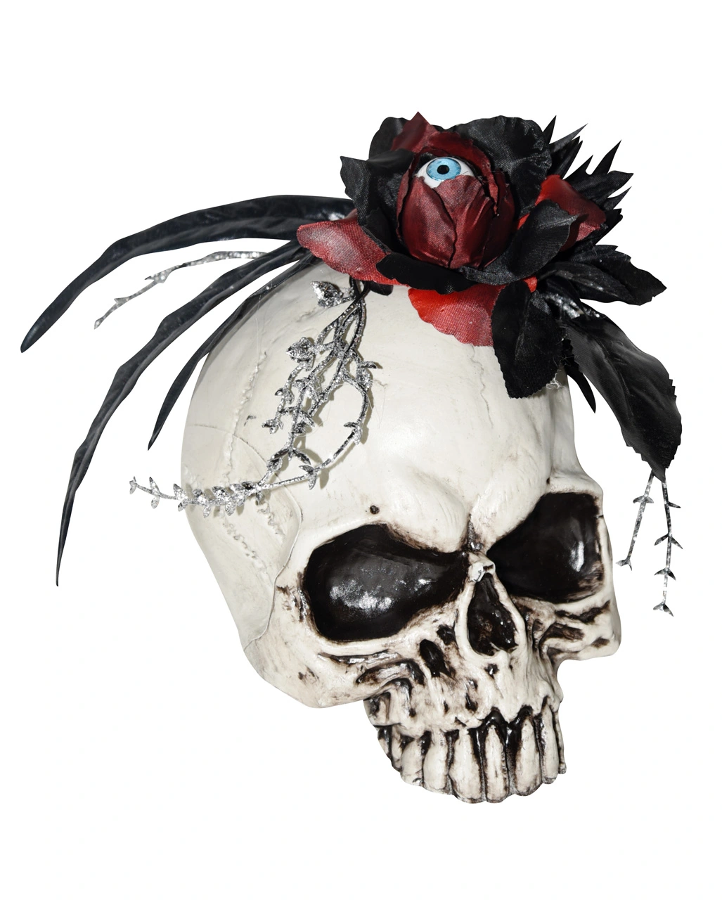Totenkopf Mit Blume & Augapfel 1 Totenkopf Mit Blume & Augapfel